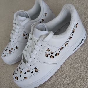Custom leopard print Air Force 1